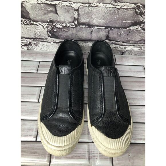 Frye Black Leather Slip On Comfort Casual Sneakers Shoes Women Sz 7M US/38EU - Picture 3 of 16